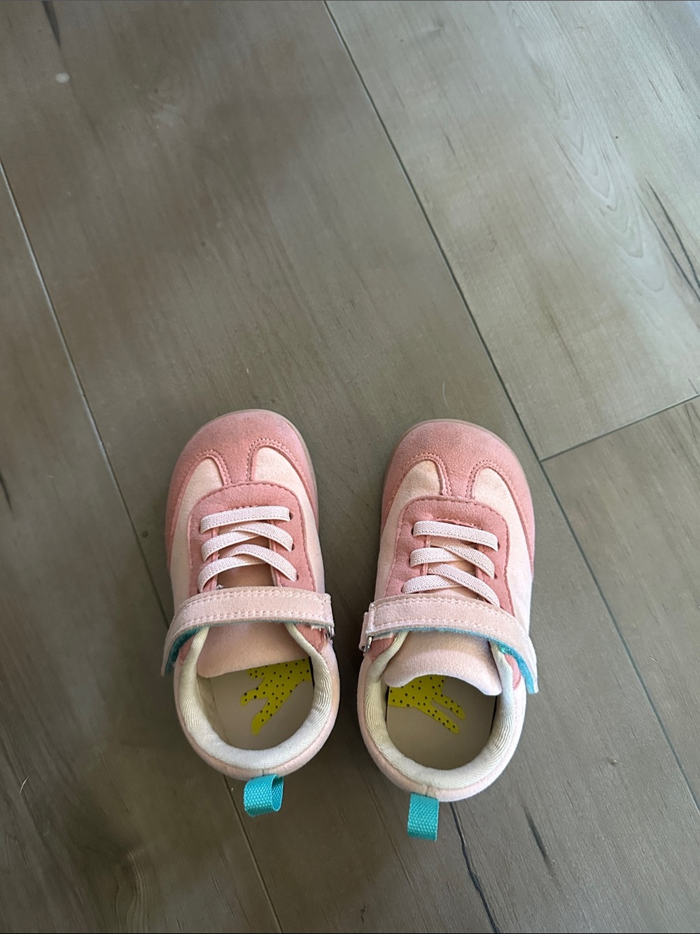 Ten Little Retro Pink Suede Toddler Sneakers